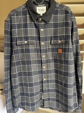 NWOT ROARK REVIVAL ADVENTURE LARGE PLAID FLANNEL